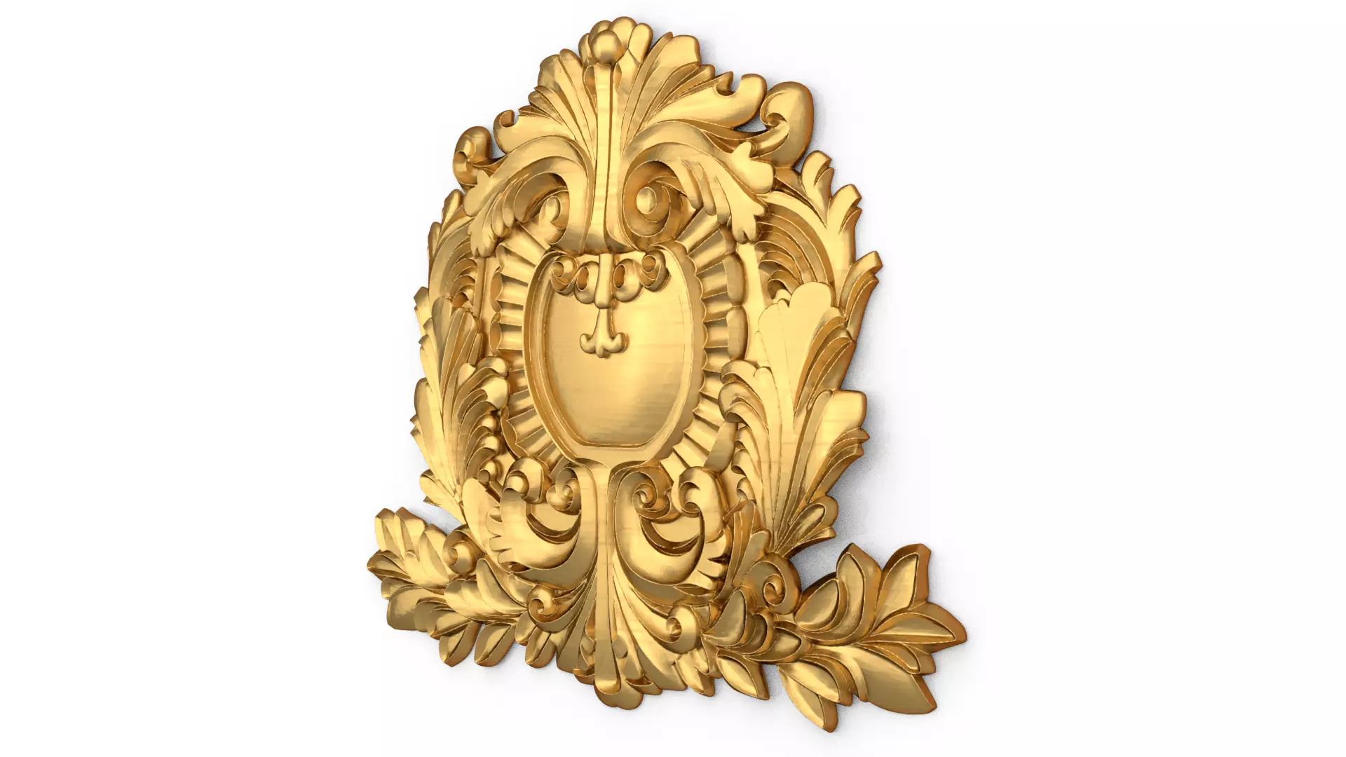 Cartouche classic decorative ornament cnc 3d printing stl 09 3D print model_2