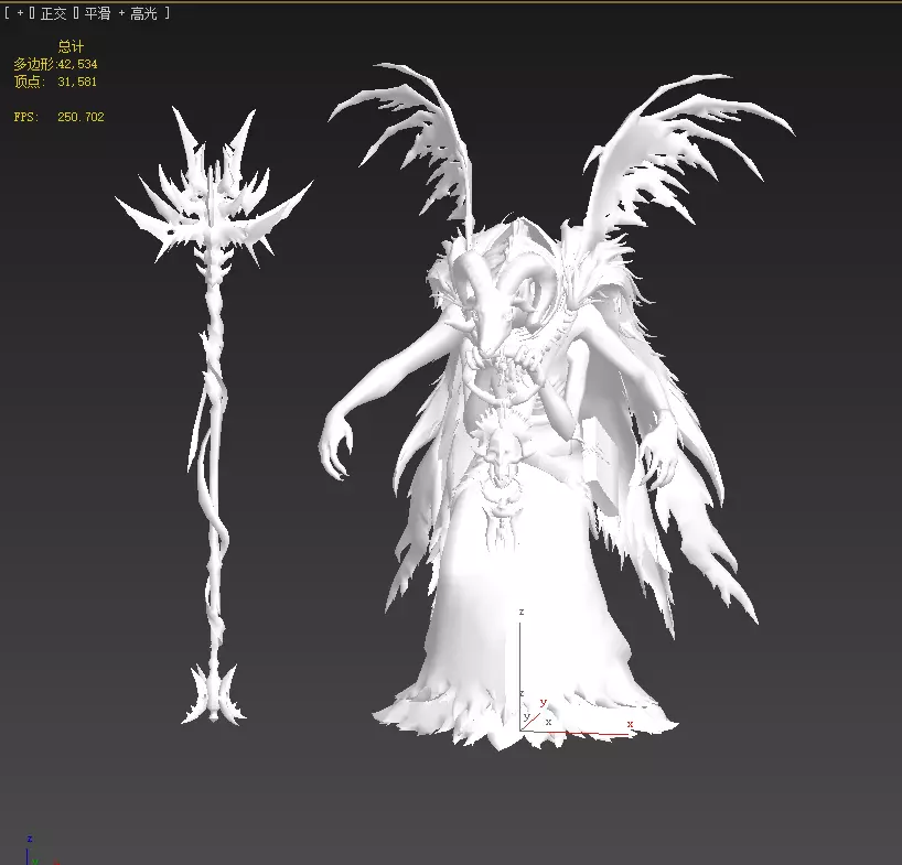 sheep-headed wizard Low-poly 3D model_25