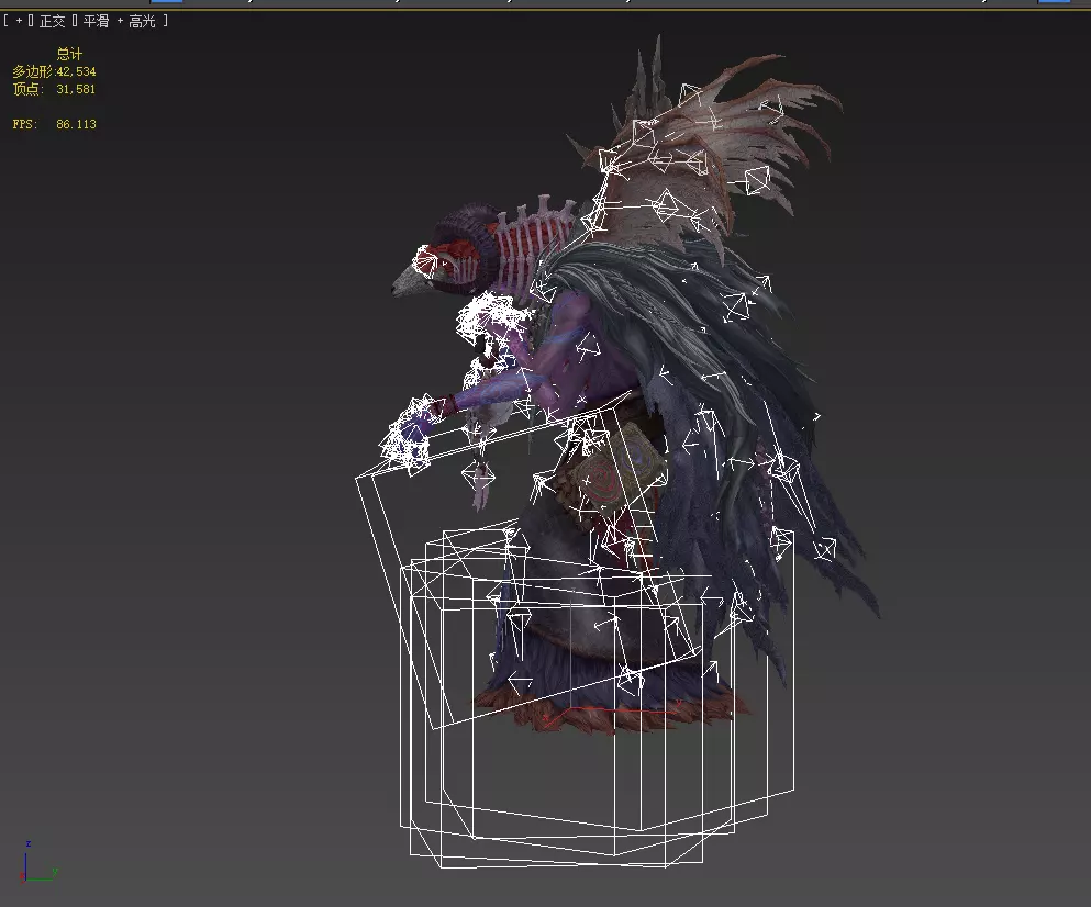 sheep-headed wizard Low-poly 3D model_20