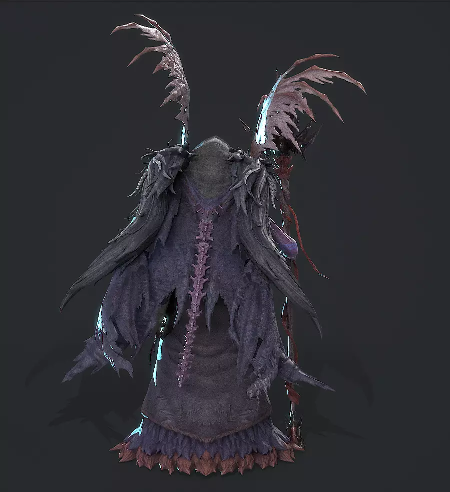 sheep-headed wizard Low-poly 3D model_5