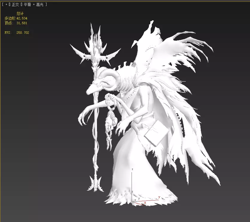 sheep-headed wizard Low-poly 3D model_24