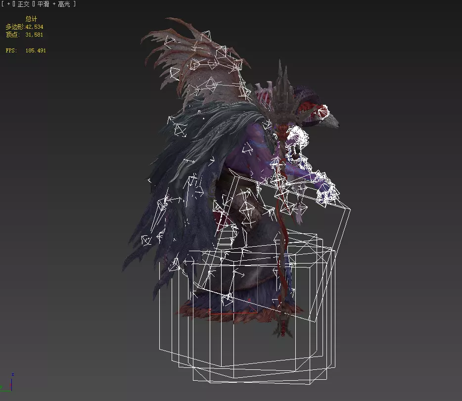 sheep-headed wizard Low-poly 3D model_21