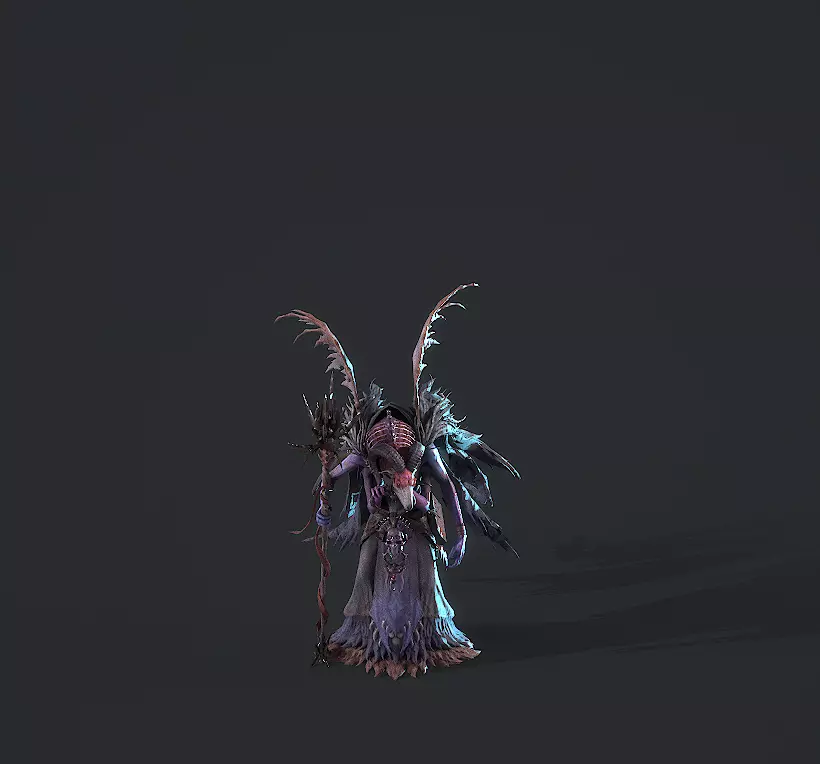 sheep-headed wizard Low-poly 3D model_18