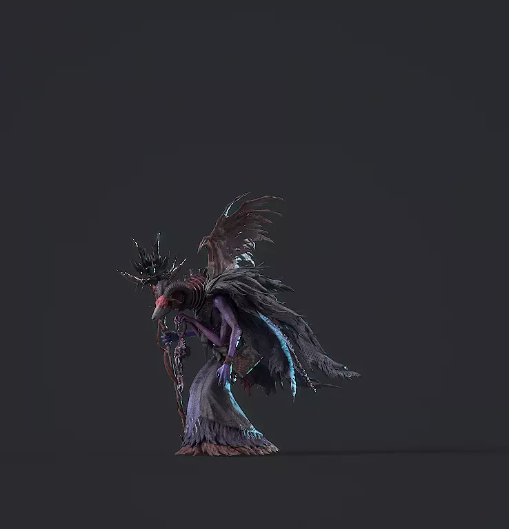 sheep-headed wizard Low-poly 3D model_15