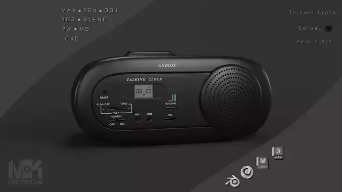 Alarm Talking Digital Clock