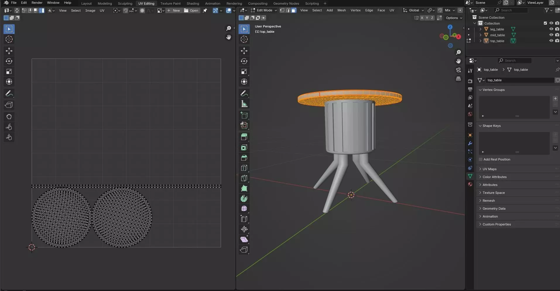 Round Table CG37 3D model_9