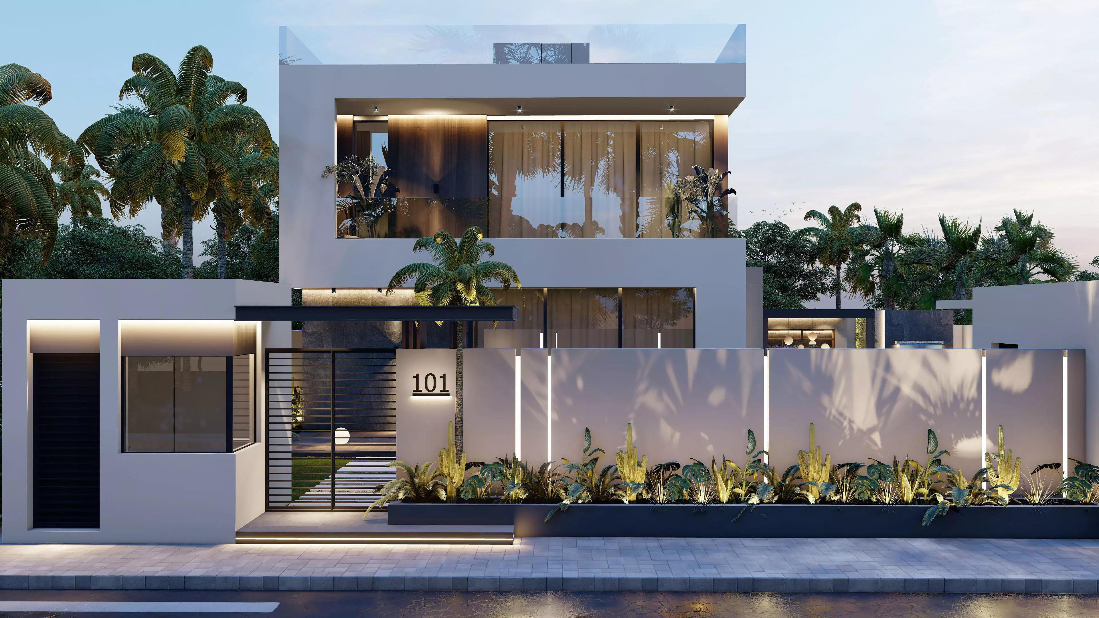 Sketchup Modern Villa Design 3D model