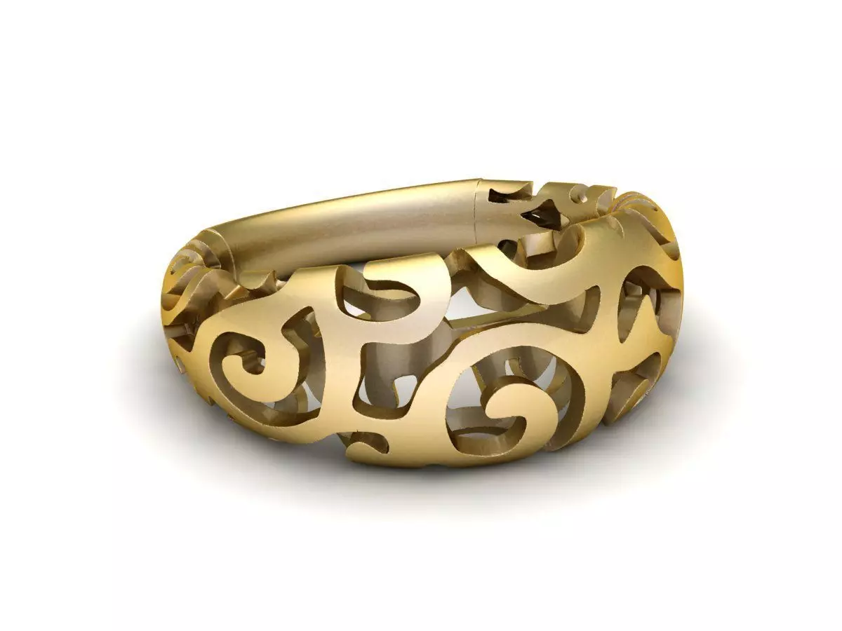gold filigree ring 3D print model_2