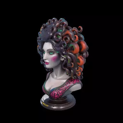2088  Medusa Gorgon Head 3D Model  magic 3D print model_19