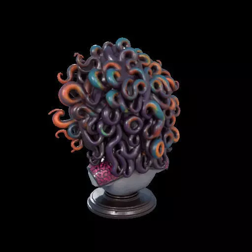 2088  Medusa Gorgon Head 3D Model  magic 3D print model_10