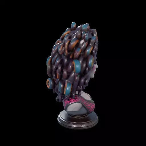 2088  Medusa Gorgon Head 3D Model  magic 3D print model_28