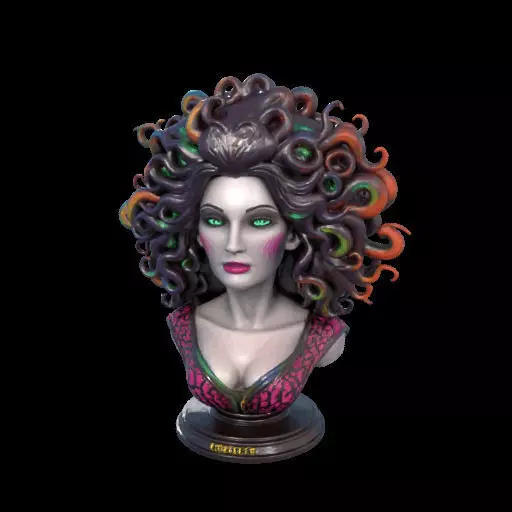 2088  Medusa Gorgon Head 3D Model  magic 3D print model_22