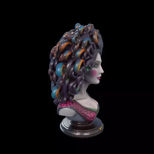 2088  Medusa Gorgon Head 3D Model  magic 3D print model_26