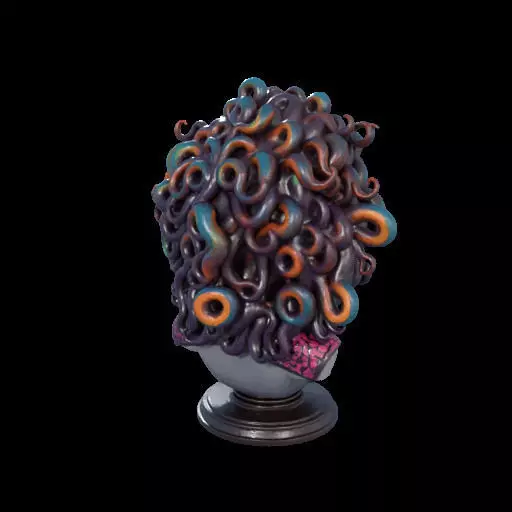 2088  Medusa Gorgon Head 3D Model  magic 3D print model_4