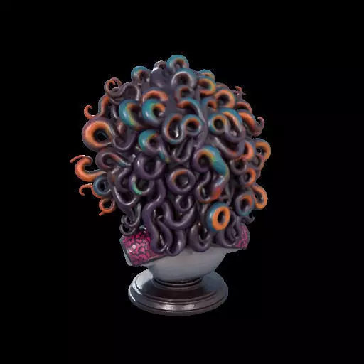2088  Medusa Gorgon Head 3D Model  magic 3D print model_9