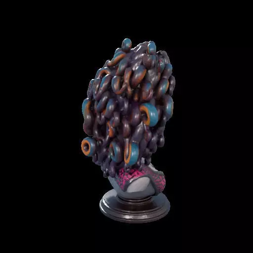 2088  Medusa Gorgon Head 3D Model  magic 3D print model_29
