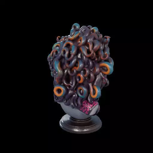 2088  Medusa Gorgon Head 3D Model  magic 3D print model_3