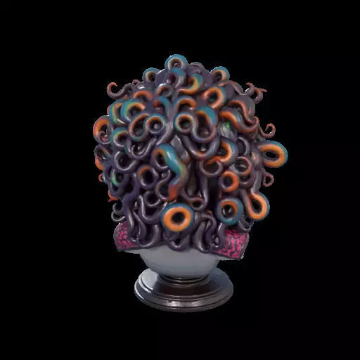 2088  Medusa Gorgon Head 3D Model  magic 3D print model_6