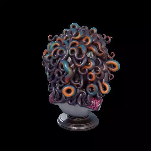 2088  Medusa Gorgon Head 3D Model  magic 3D print model_5