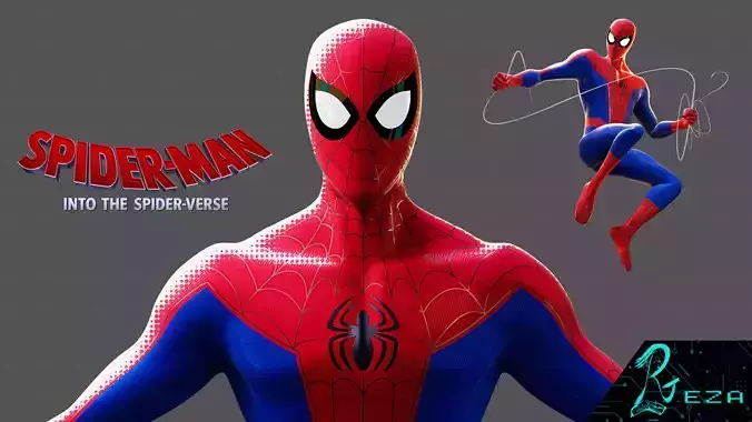 Spider-man Into the Spider-verse ITSV Peter Parker SUIT 3D Model