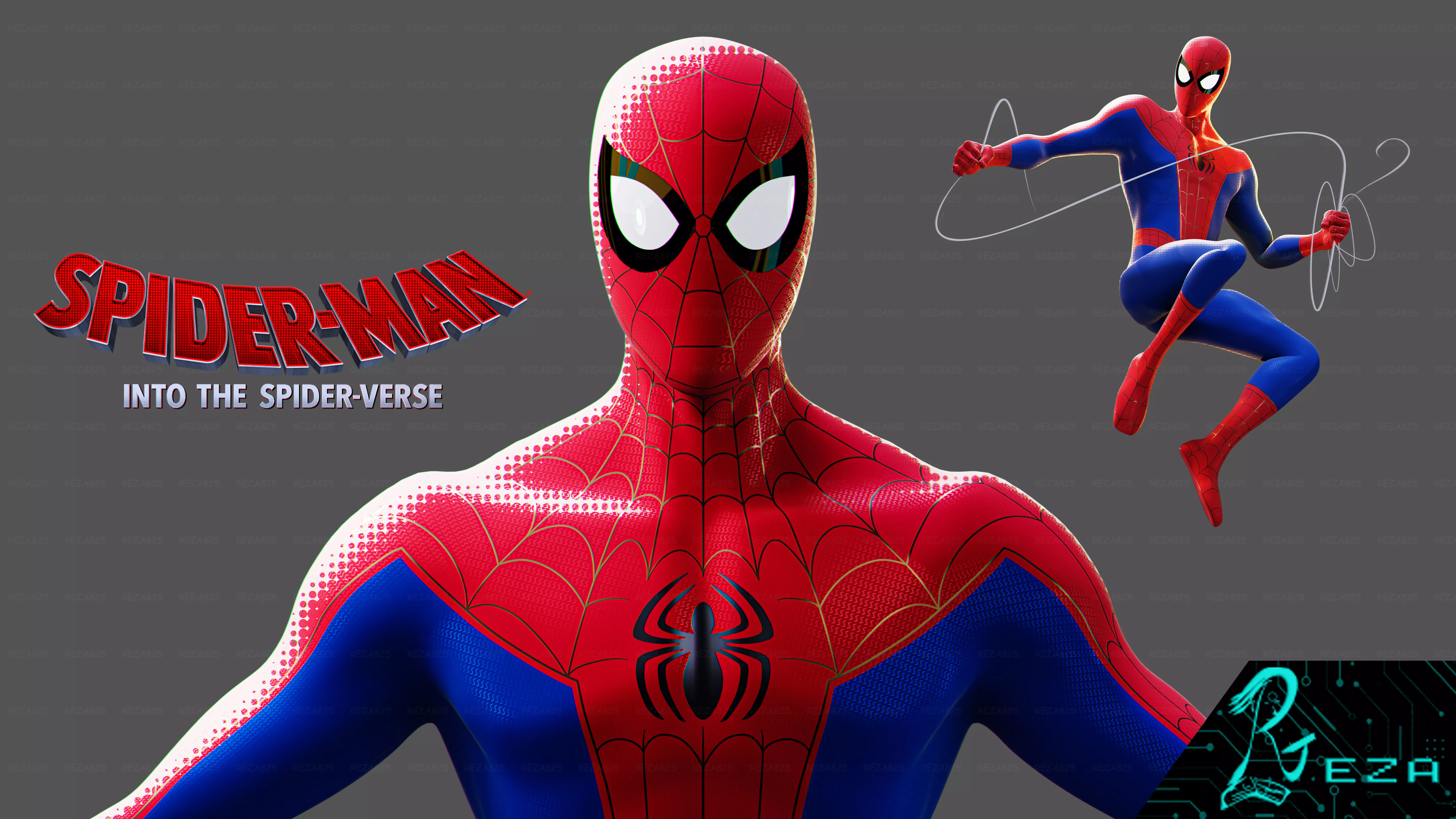 Spider-man Into the Spider-verse ITSV Peter Parker SUIT 3D Model 3D model_0