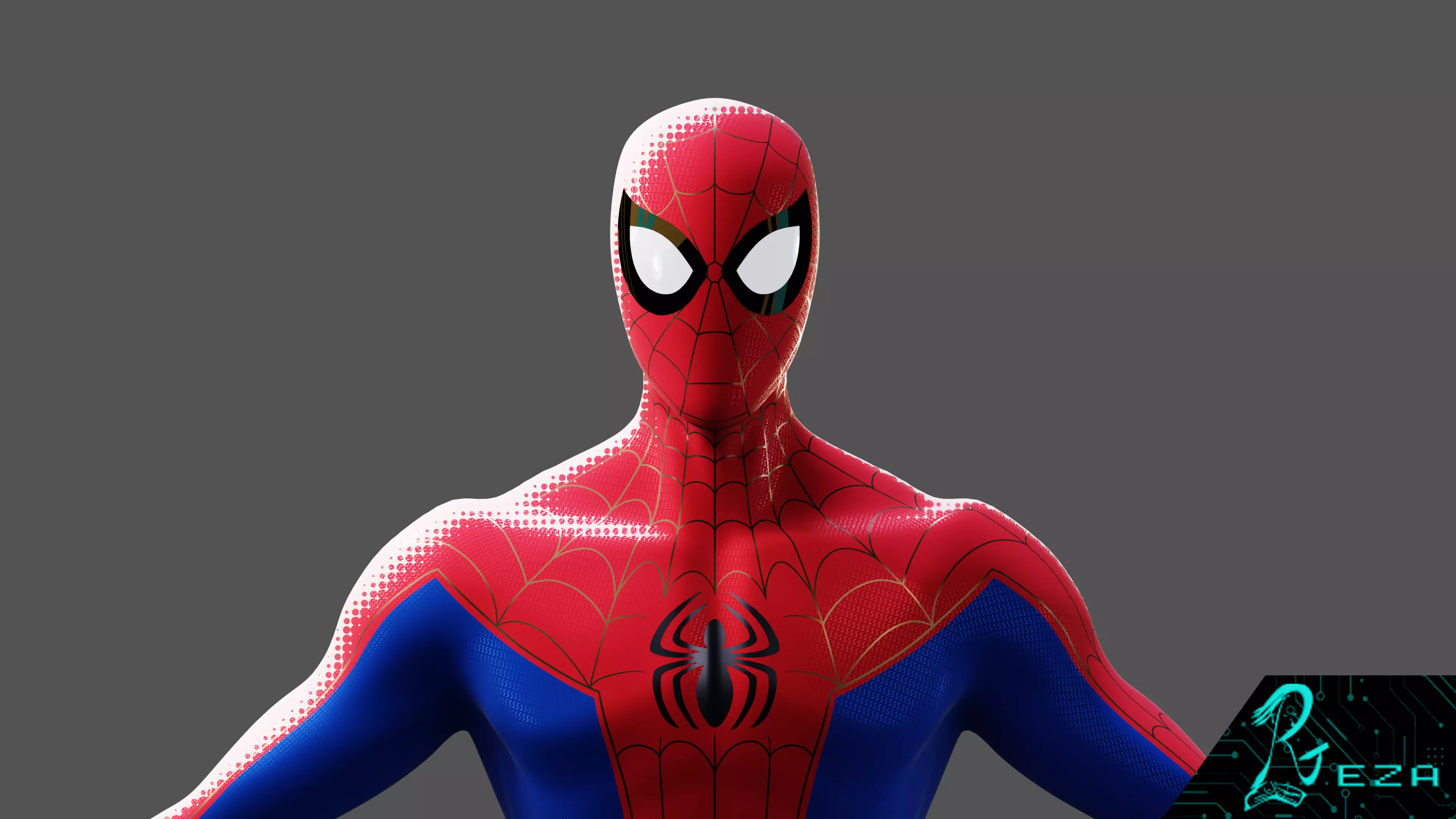 Spider-man Into the Spider-verse ITSV Peter Parker SUIT 3D Model 3D model_4