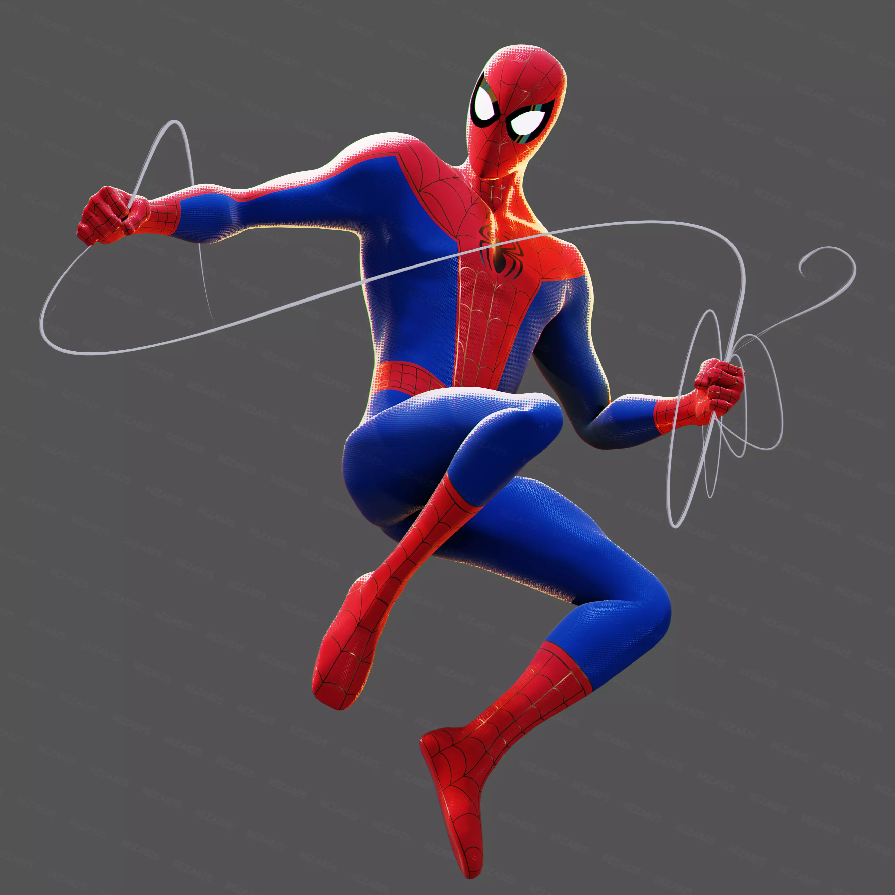 Spider-man Into the Spider-verse ITSV Peter Parker SUIT 3D Model 3D model_1