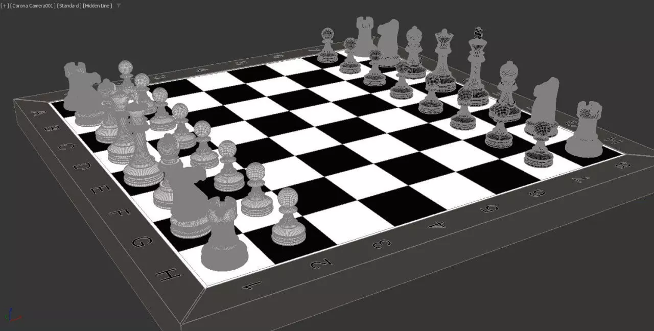 Classic Chessboard 3D model