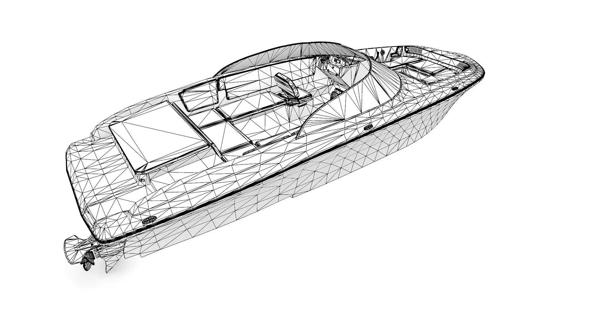 Speedboat 016 Low-poly PBR Low-poly 3D model_34