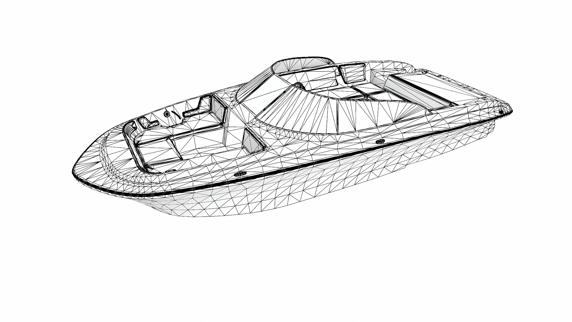 Speedboat 016 Low-poly PBR Low-poly 3D model_32