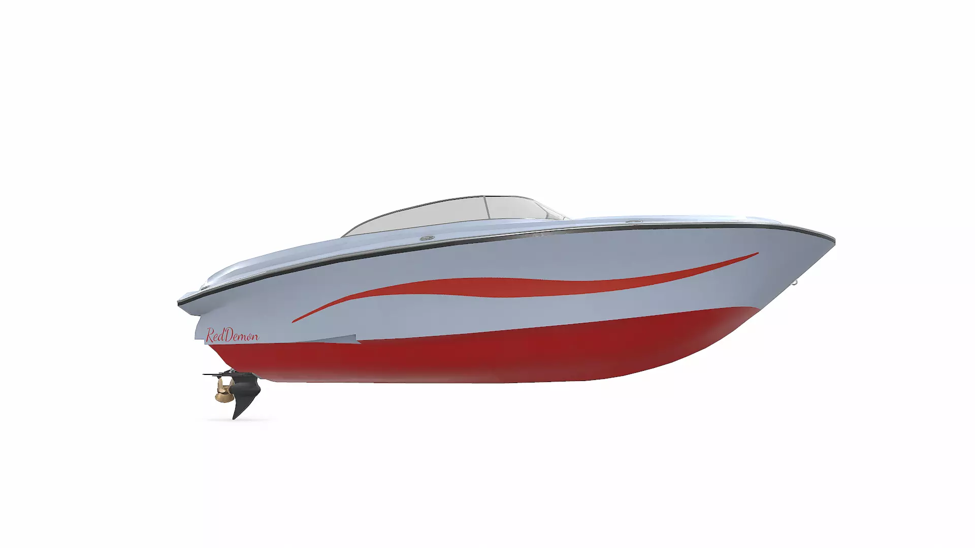 Speedboat 016 Low-poly PBR Low-poly 3D model_12