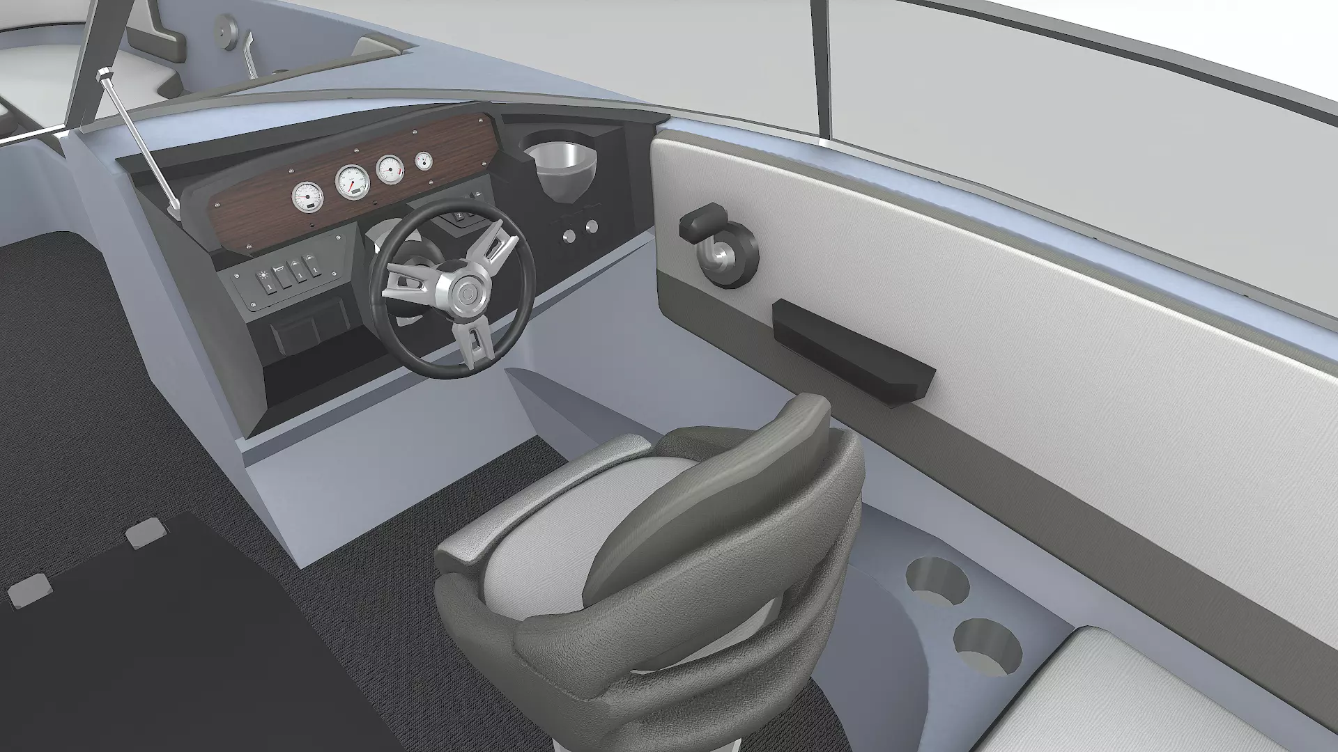 Speedboat 016 Low-poly PBR Low-poly 3D model_28