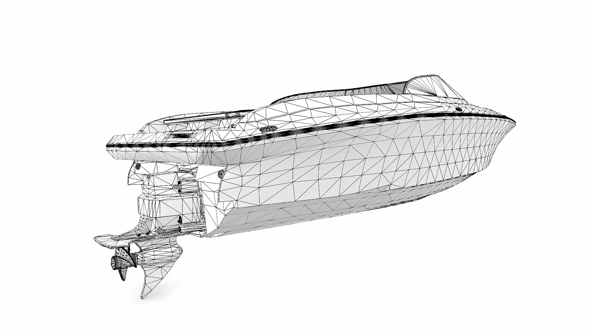 Speedboat 016 Low-poly PBR Low-poly 3D model_38