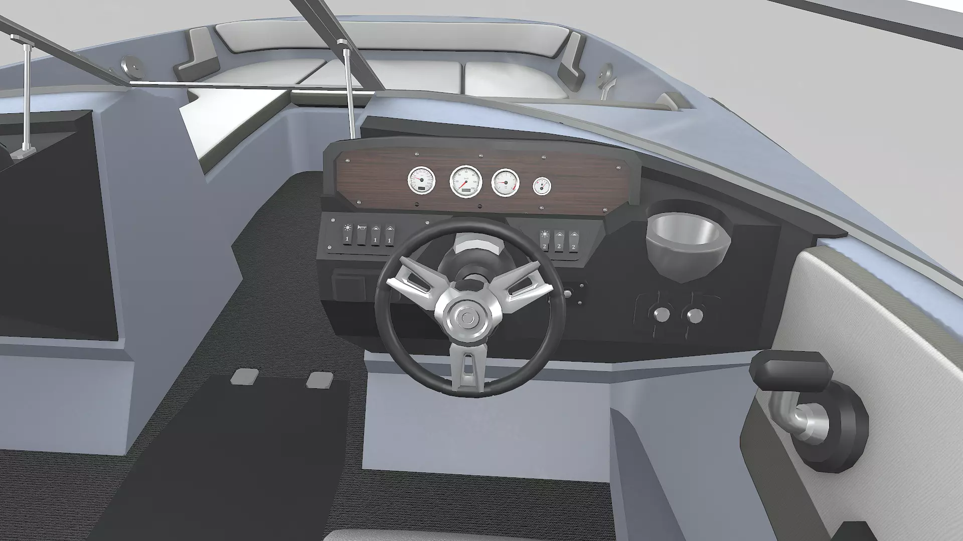 Speedboat 016 Low-poly PBR Low-poly 3D model_16