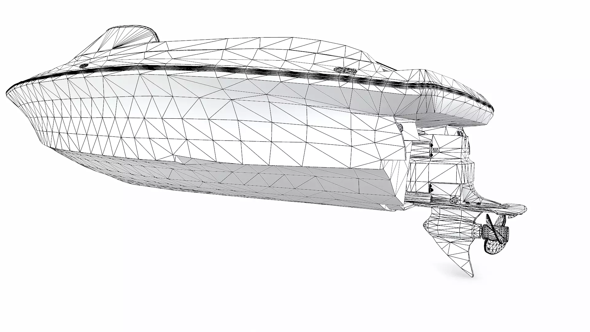 Speedboat 016 Low-poly PBR Low-poly 3D model_37