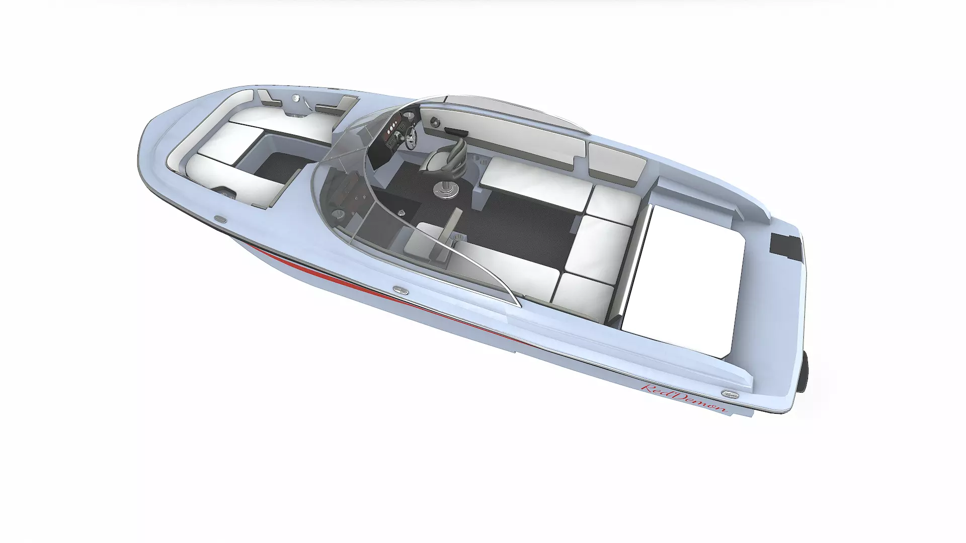 Speedboat 016 Low-poly PBR Low-poly 3D model_4