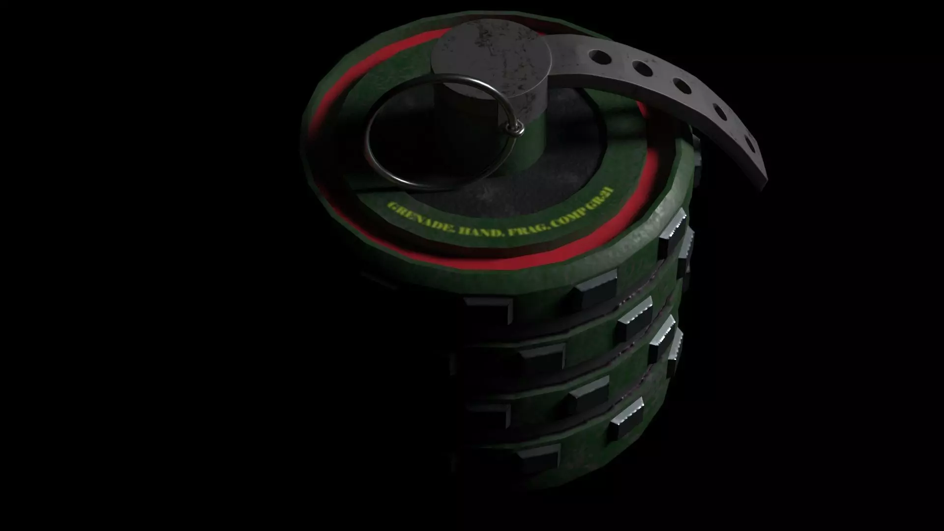 Grenade Low-poly 3D model_0