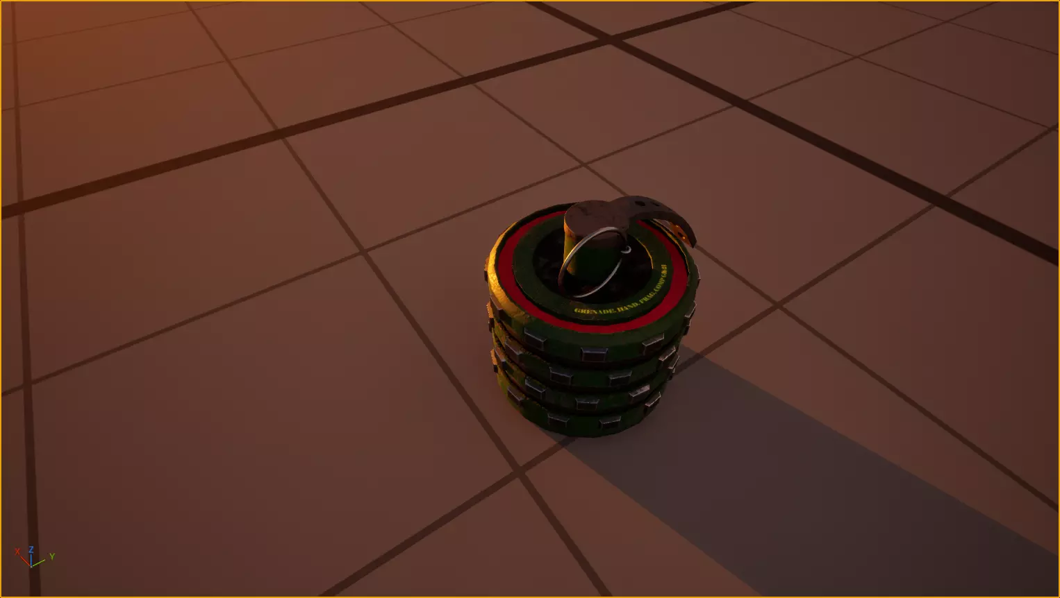 Grenade Low-poly 3D model_4