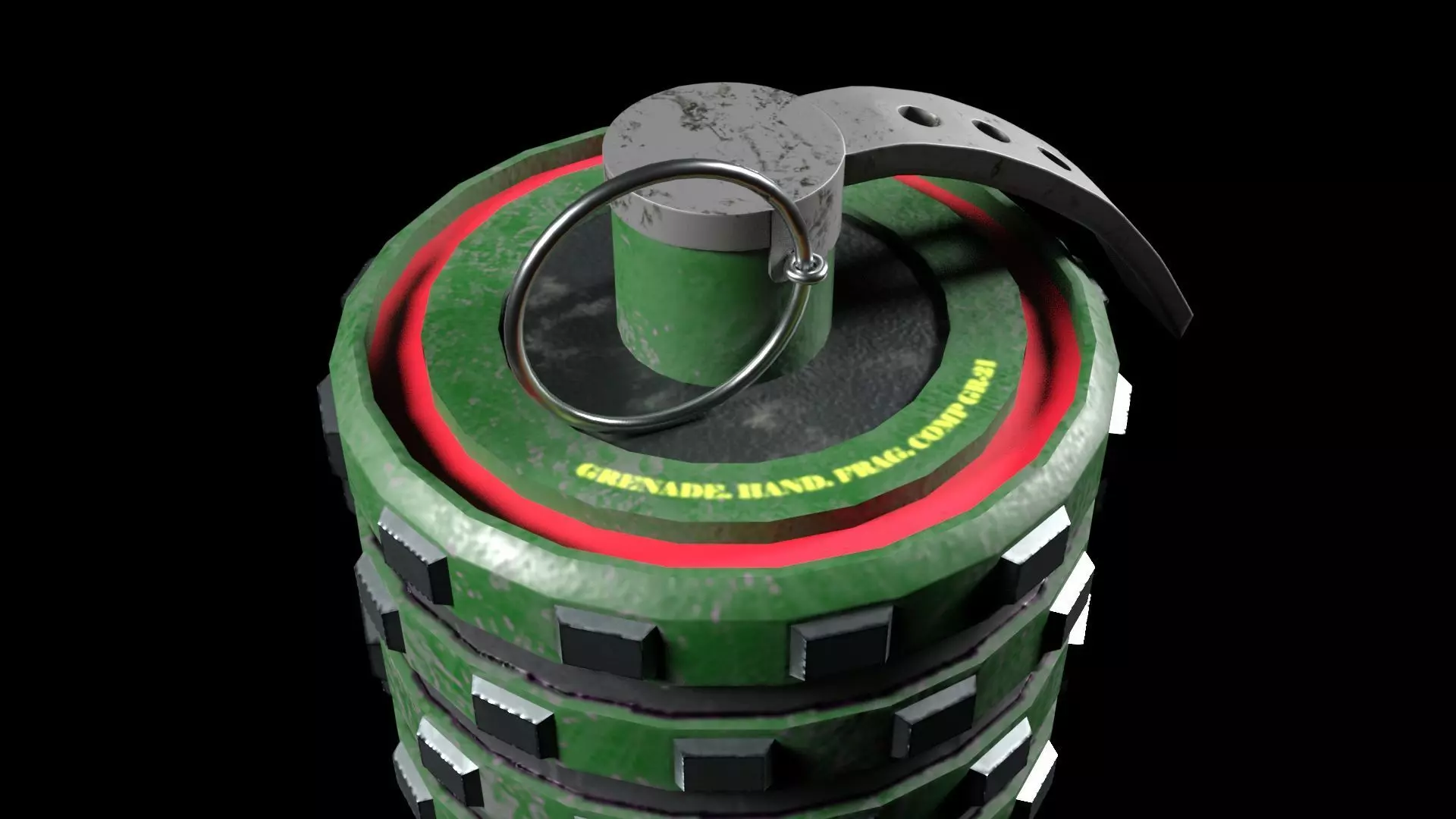 Grenade Low-poly 3D model_2