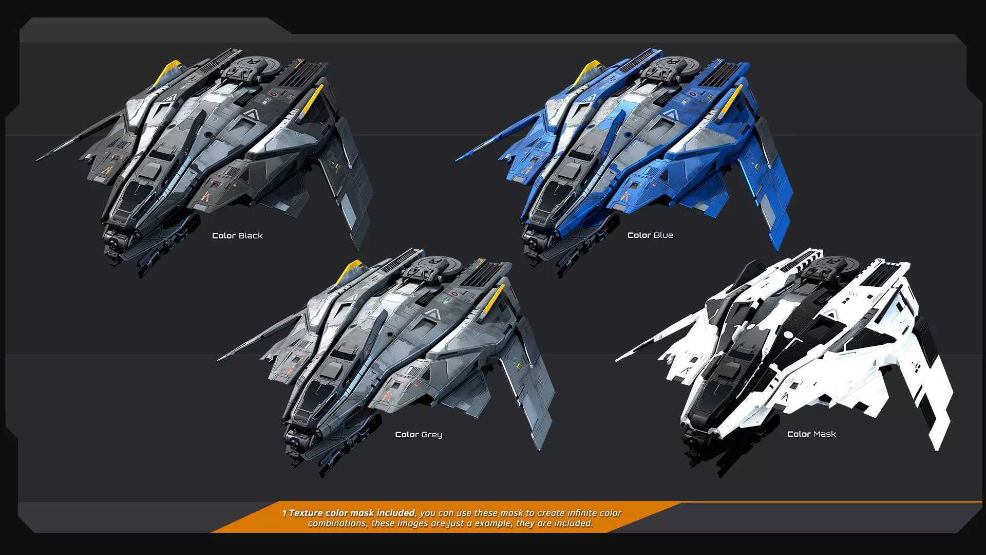 SF Vehicles - PACK01 Low-poly 3D model_43