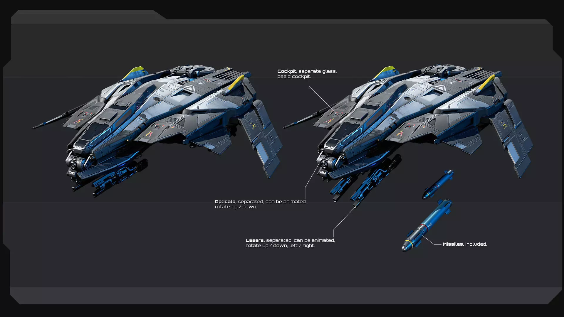 SF Vehicles - PACK01 Low-poly 3D model_40