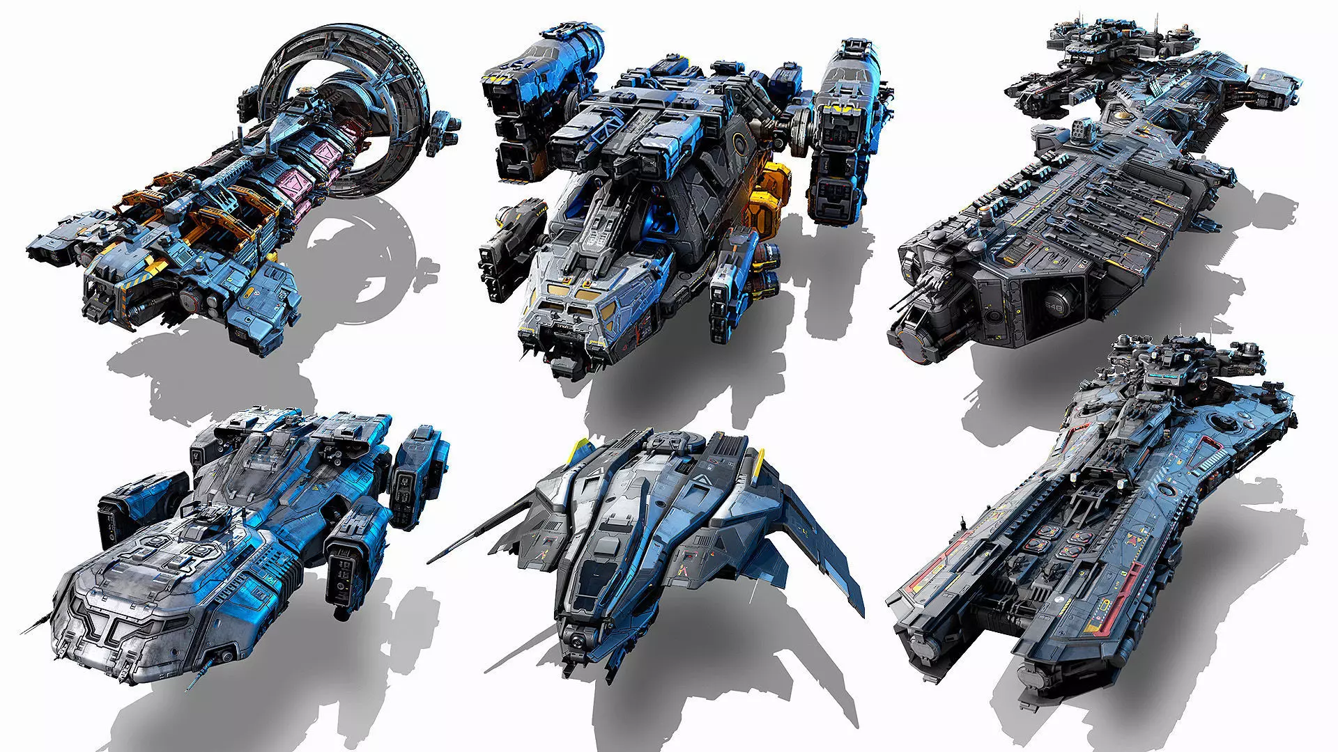 SF Vehicles - PACK01 Low-poly 3D model_0