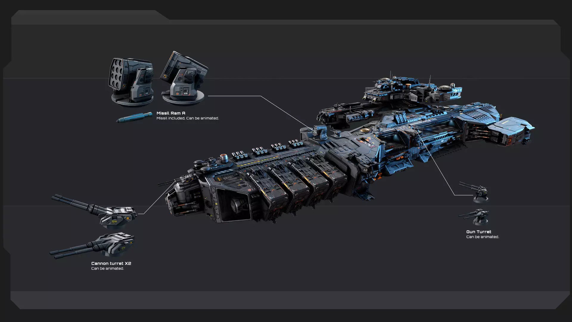 SF Vehicles - PACK01 Low-poly 3D model_58