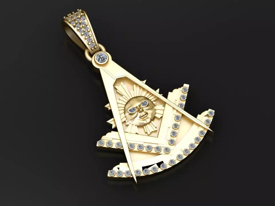 sun face pendant 3D print model