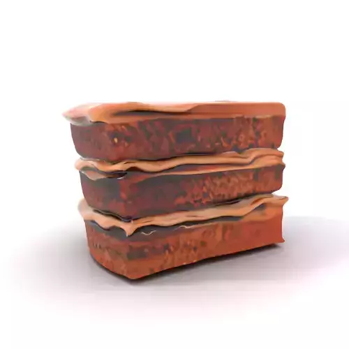 Triple Layer Chocolate Cake model pack Low-poly 3D model 6