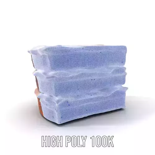 Triple Layer Chocolate Cake model pack Low-poly 3D model 4