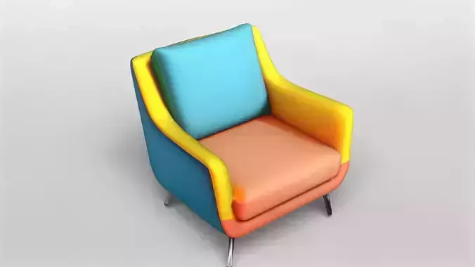 Modern Colorful Armchair 3D Model