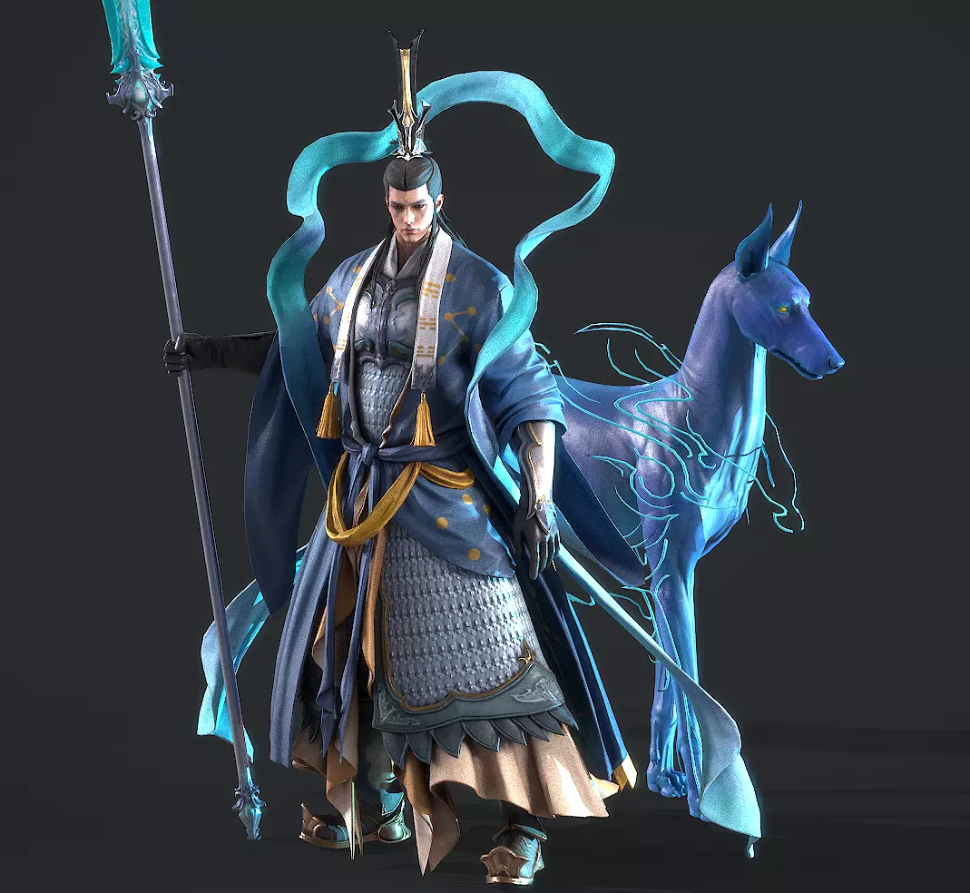 Yang Jian Low-poly 3D model_2