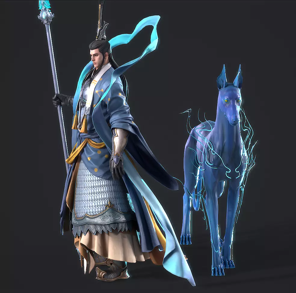 Yang Jian Low-poly 3D model_11