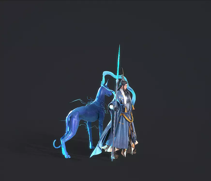 Yang Jian Low-poly 3D model_15